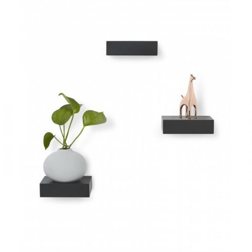 UMBRA SHOWCASE SHELVES (3) BLACK, Umbra