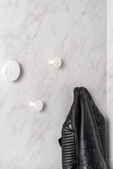 PT Hook set Marble look White