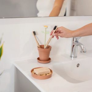 VIGAR FLORGANIC Стойка за четки за зъби, тициан