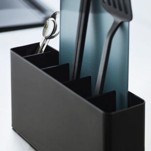 YAMAZAKI Tower Kitchen Tool & Cutting Board Holder BK