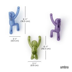 UMBRA BUDDY BUDDY PIN-POINT HOOK (3)  ASSTGEM