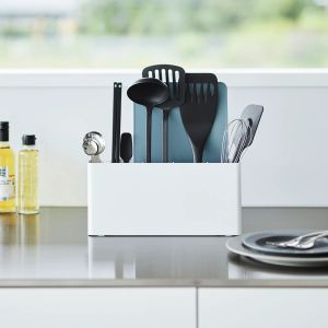YAMAZAKI Tower Kitchen Tool & Cutting Board Holder WH
