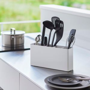 YAMAZAKI Tower Kitchen Tool & Cutting Board Holder WH