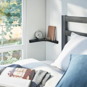 YAMAZAKI Tower Wall Mounted Corner Shelf BK