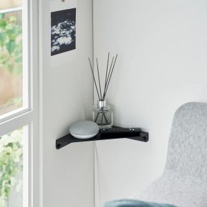 YAMAZAKI Tower Wall Mounted Corner Shelf BK