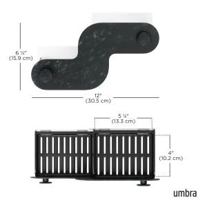UMBRA NAMI ADHESIVE BIN SET 2 OCBLK