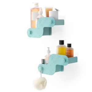 UMBRA NAMI ADHESIVE BIN SET 2 OCN BLU