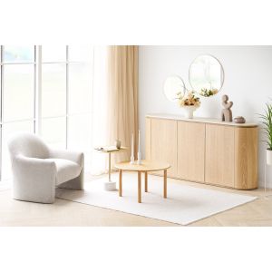 House Nordic Larvik Sideboard, granite/ash veneer, natural/off white