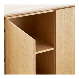 House Nordic Larvik Sideboard, granite/ash veneer, natural/off white