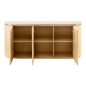 House Nordic Larvik Sideboard, granite/ash veneer, natural/off white