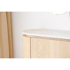 House Nordic Larvik Sideboard, granite/ash veneer, natural/off white