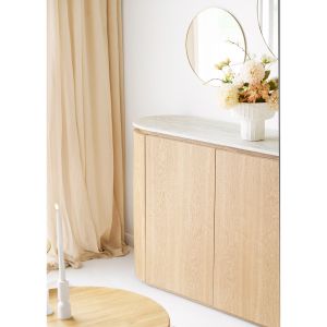 House Nordic Larvik Sideboard, granite/ash veneer, natural/off white