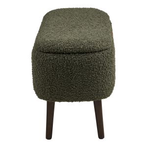 House Nordic Harlow Bench with storage, teddy, green, 95x37x45 cm,