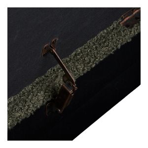 House Nordic Harlow Bench with storage, teddy, green, 95x37x45 cm,