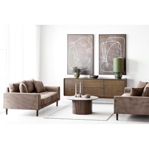 House Darwin Sideboard, oak, dark brown, 180x45x75 cm