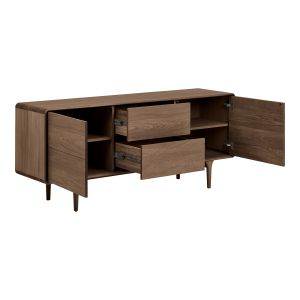 House Darwin Sideboard, oak, dark brown, 180x45x75 cm