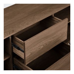 House Darwin Sideboard, oak, dark brown, 180x45x75 cm