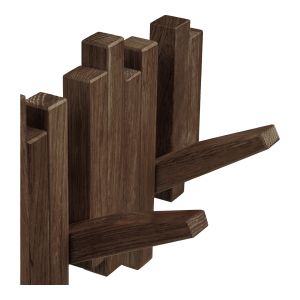 Стенна закачалка Caltra, естествен дъб, кафяв