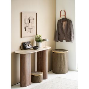 House Nordic Gresto Clothes rack, metal, cognac, 3x30x80 cm