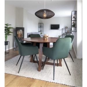 Трапезна маса Hellerup, Ø137см, орех
