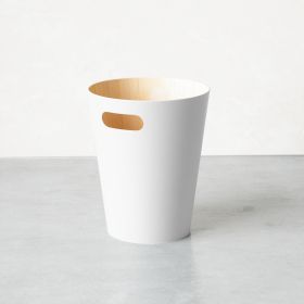 UMBRA WOODROW Дървен кош, бял