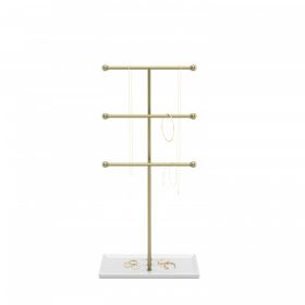 UMBRA TRIGEM JWL STAND WHT/BRASS