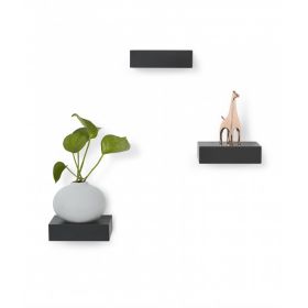 UMBRA SHOWCASE SHELVES (3) BLACK, Umbra