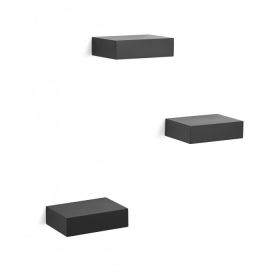 UMBRA SHOWCASE SHELVES (3) BLACK, Umbra